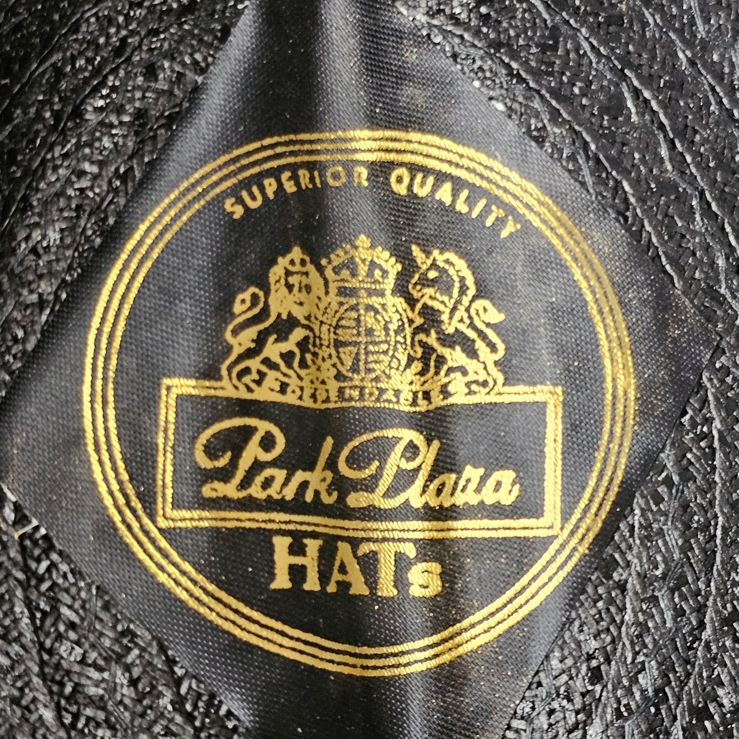Park Plaza Mens Black Straw Boater Hat 6 7/8 Amish Country Mennonite