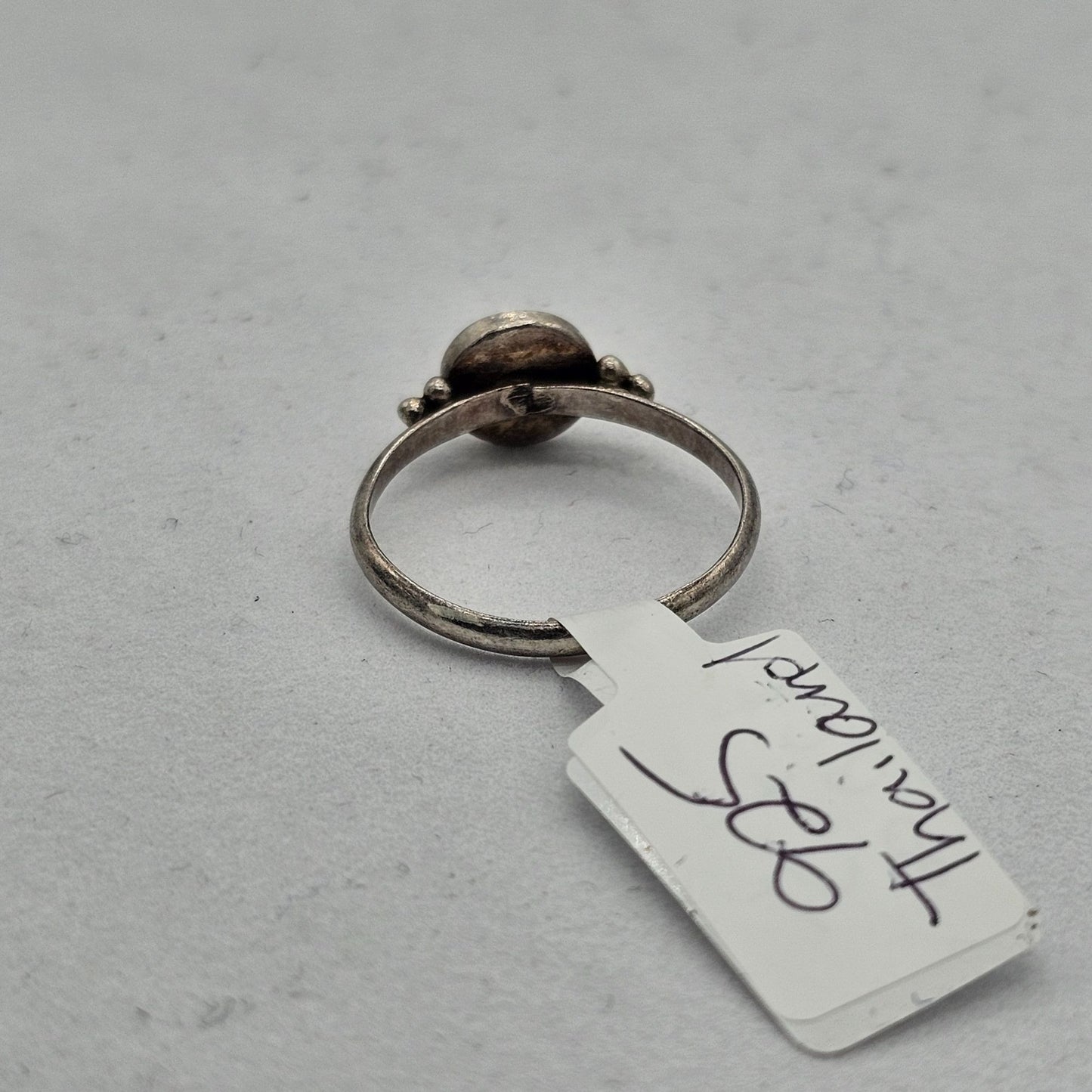 Vintage Sterling Silver 925 Enamel Floral Ring Size 7.5 Boho Chic Style