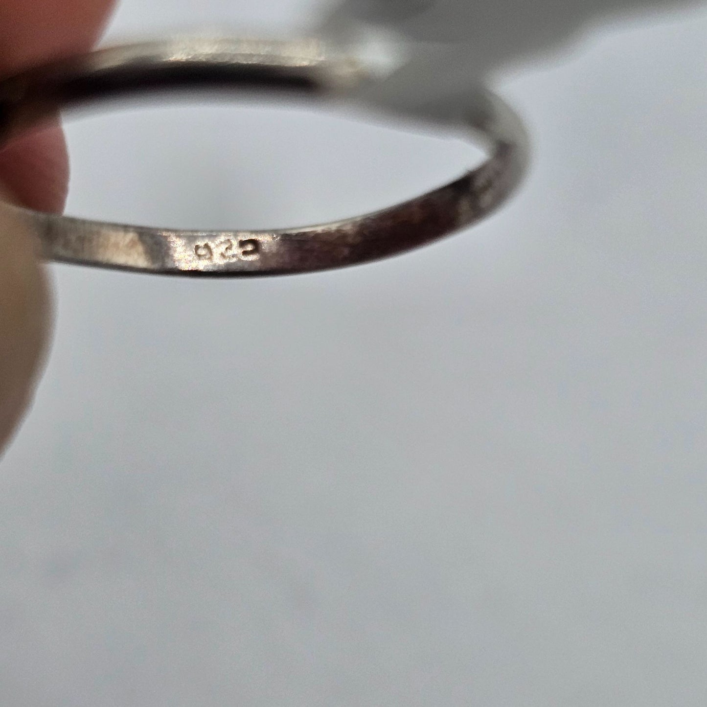 Vintage Sterling Silver 925 Enamel Floral Ring Size 7.5 Boho Chic Style