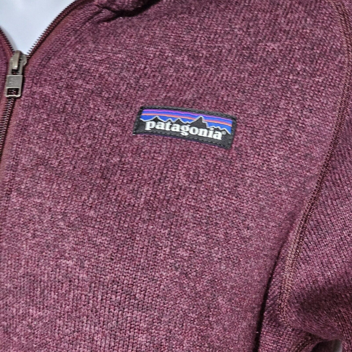 Patagonia Better Sweater 1/4 Zip Fleece Pullover Womens Medium Dark Currant GUC