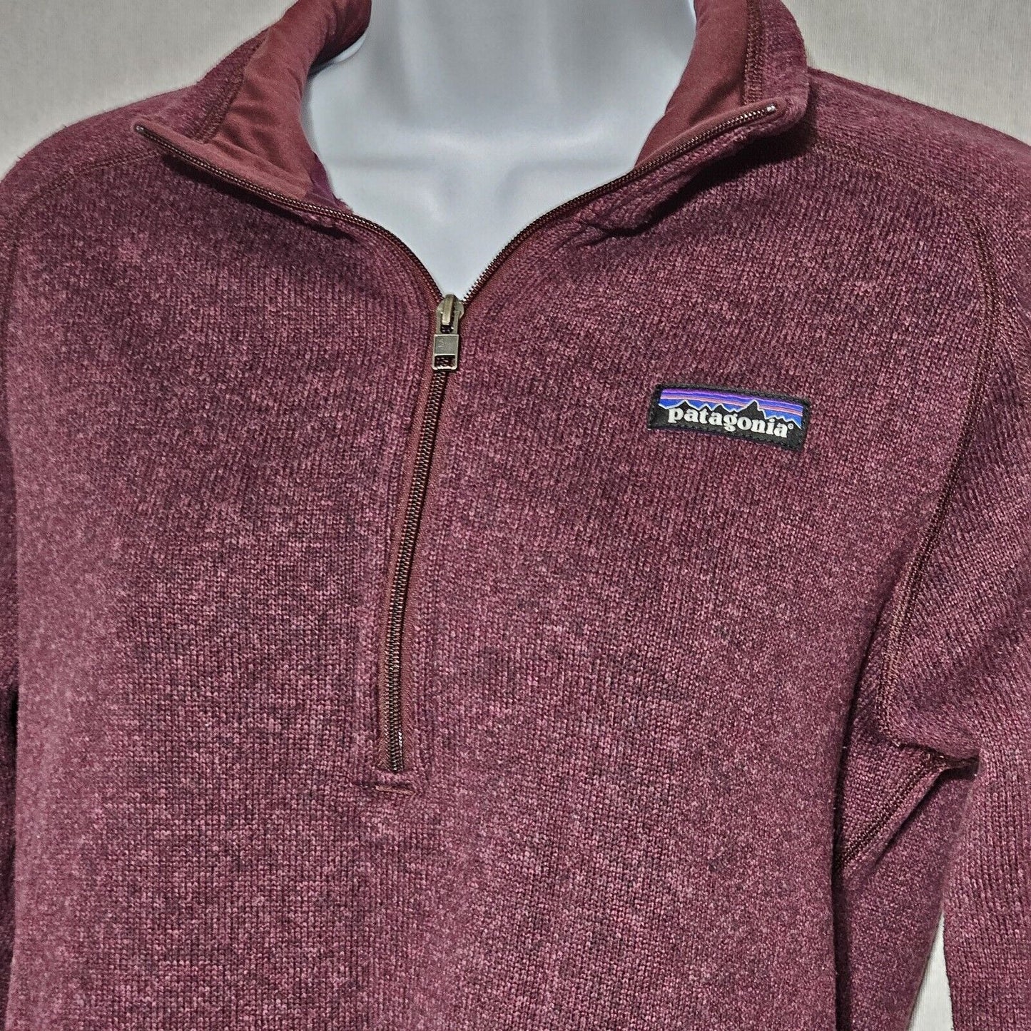 Patagonia Better Sweater 1/4 Zip Fleece Pullover Womens Medium Dark Currant GUC