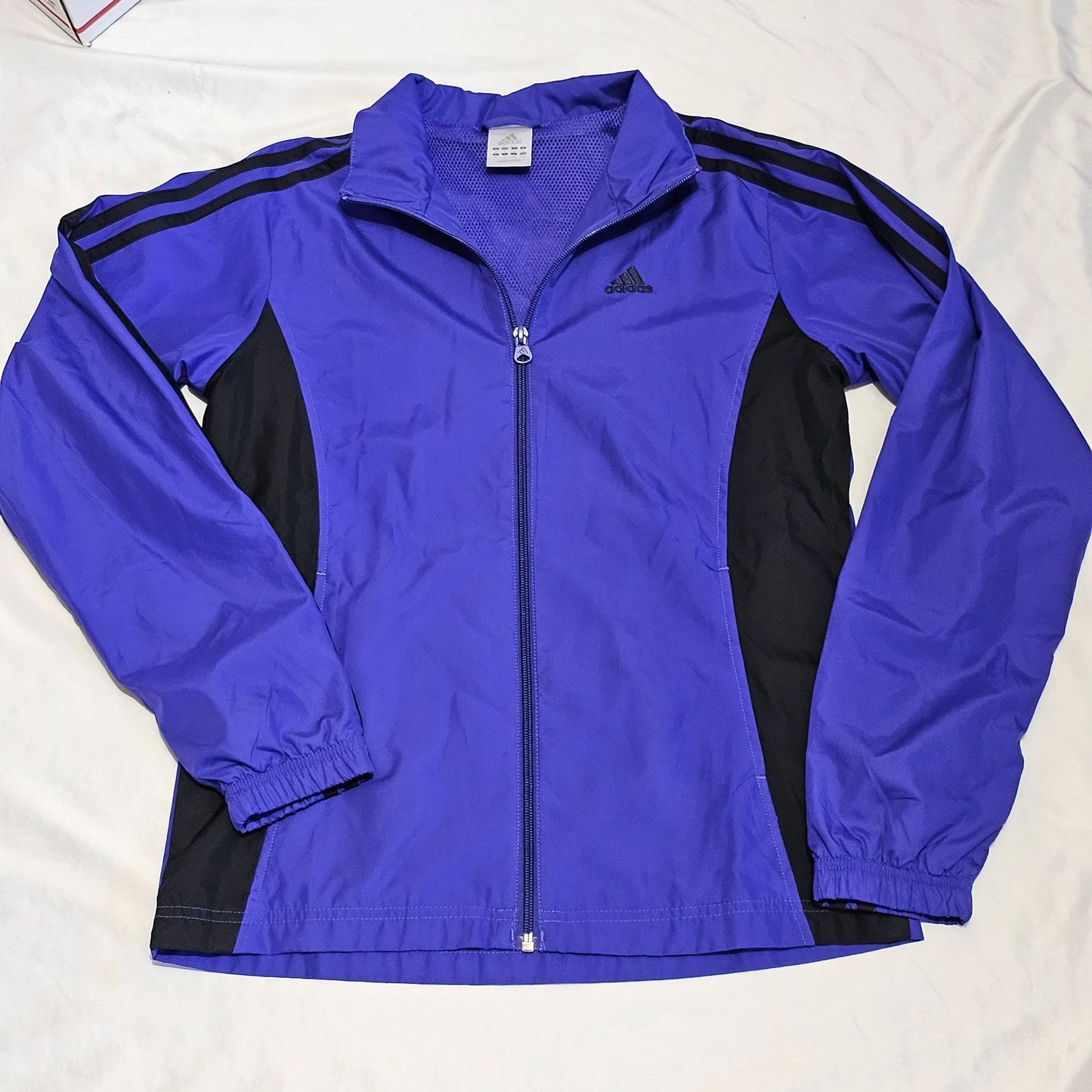 Adidas Royal Blue Women's Windbreaker Y2K Style Sz S