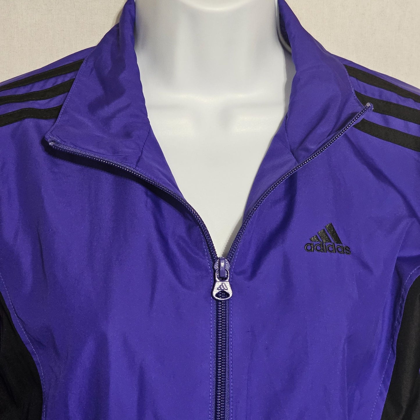 Adidas Royal Blue Women's Windbreaker Y2K Style Sz S