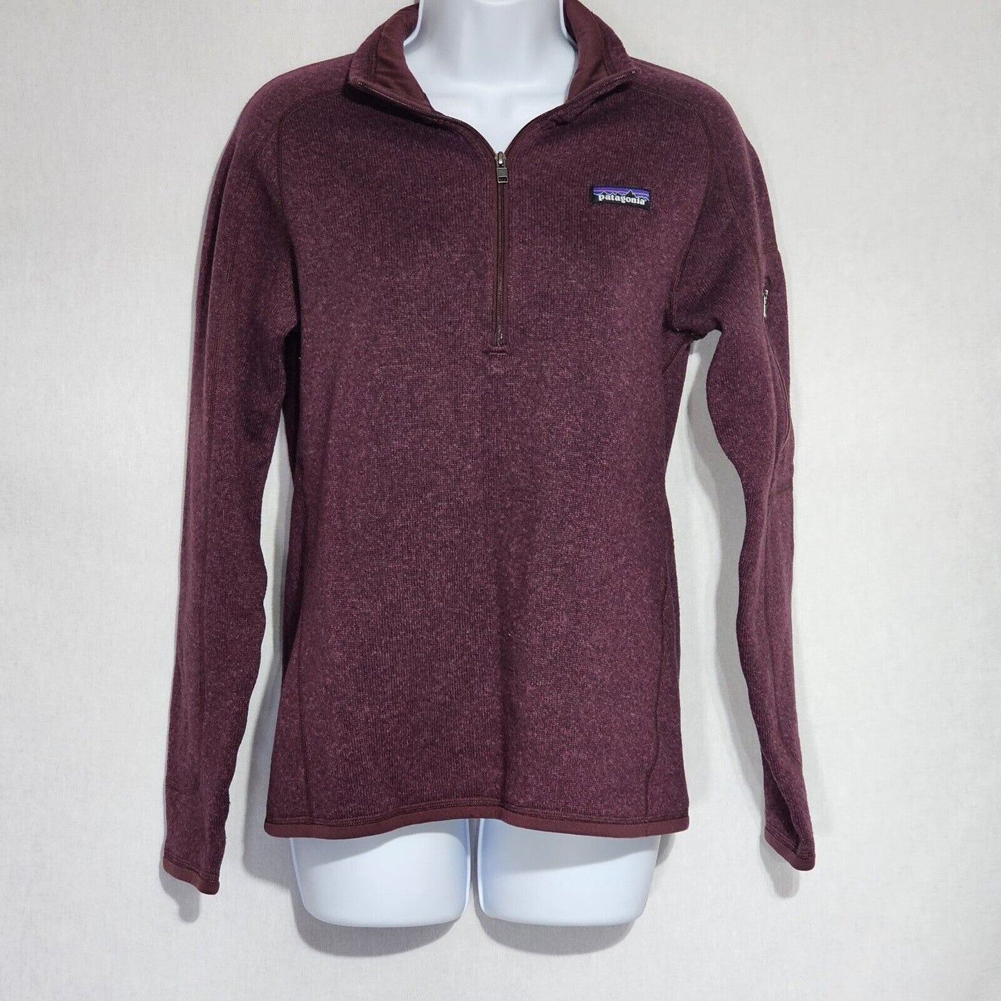 Patagonia Better Sweater 1/4 Zip Fleece Pullover Womens Medium Dark Currant GUC