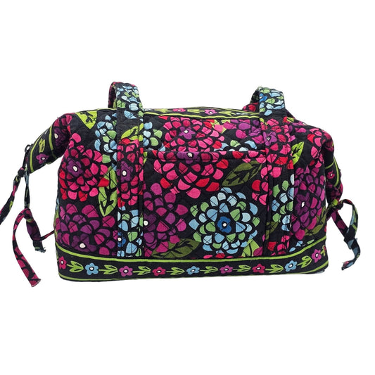 Stephanie Dawn Bright Flower Quilted Small Duffle Bag Made in USA