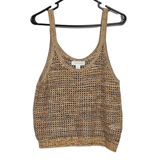 Treasure & Bond Womens Knit Cropped Tank Top M Cotton Blend Cottagecore