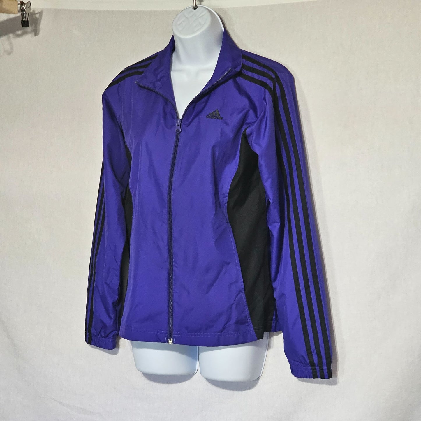 Adidas Royal Blue Women's Windbreaker Y2K Style Sz S