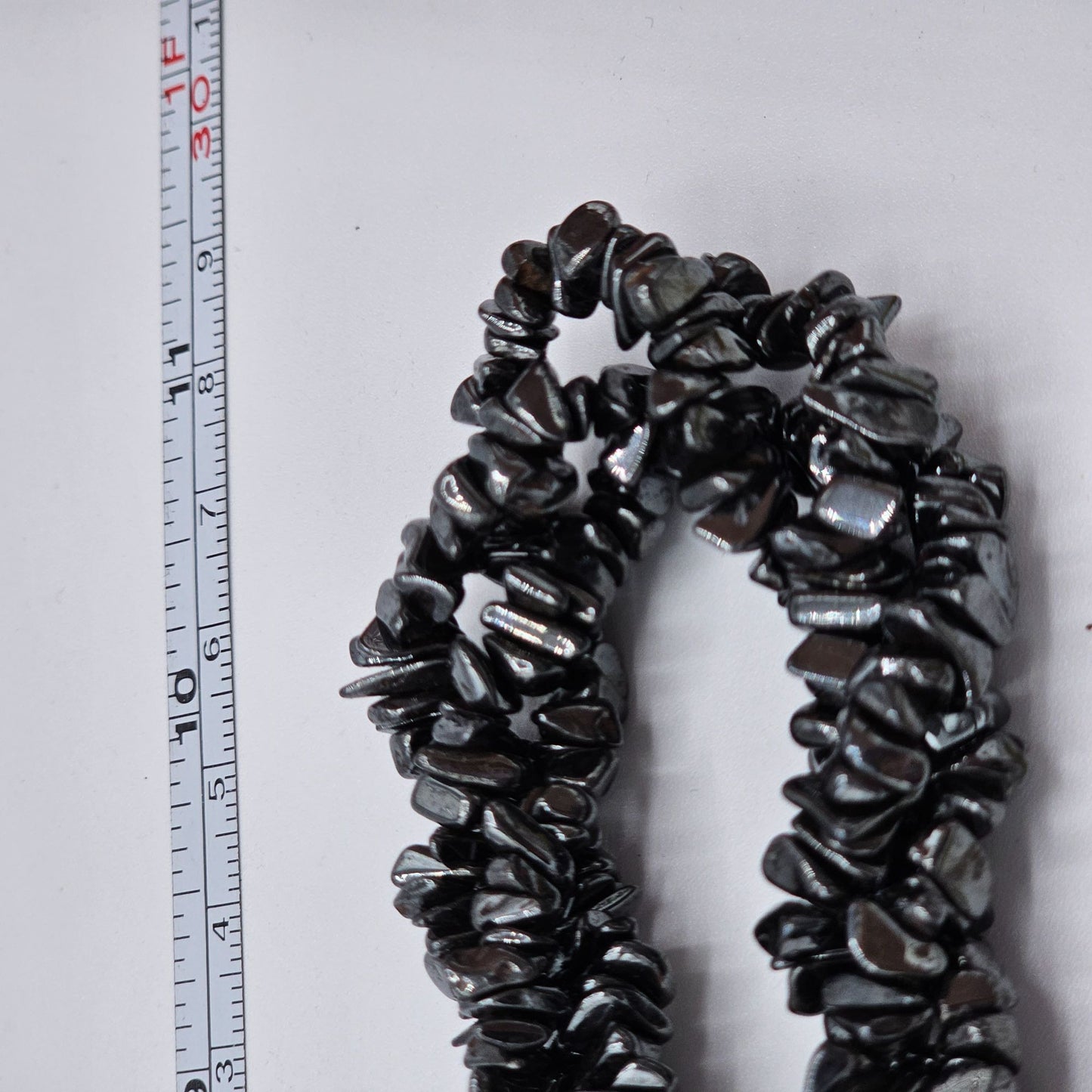 Chunky Beaded Hematite Rose Quartz Chips Multi Strand