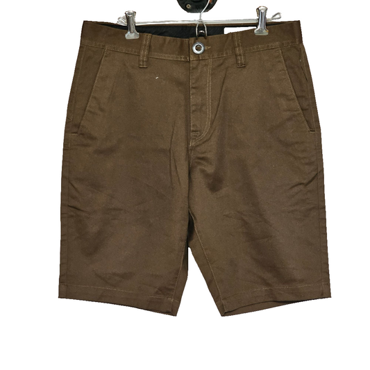 Volcom True to This Boys Brown Shorts Size 30 Recycled Sustainable