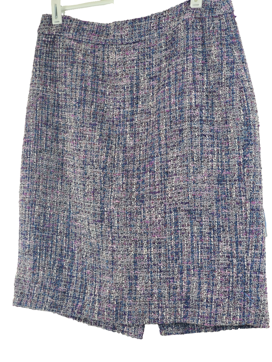 J Crew Purple Tweed Pencil Skirt