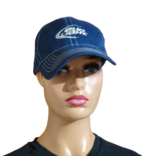 Mens Blue Bud Light Ball Cap Hat OS