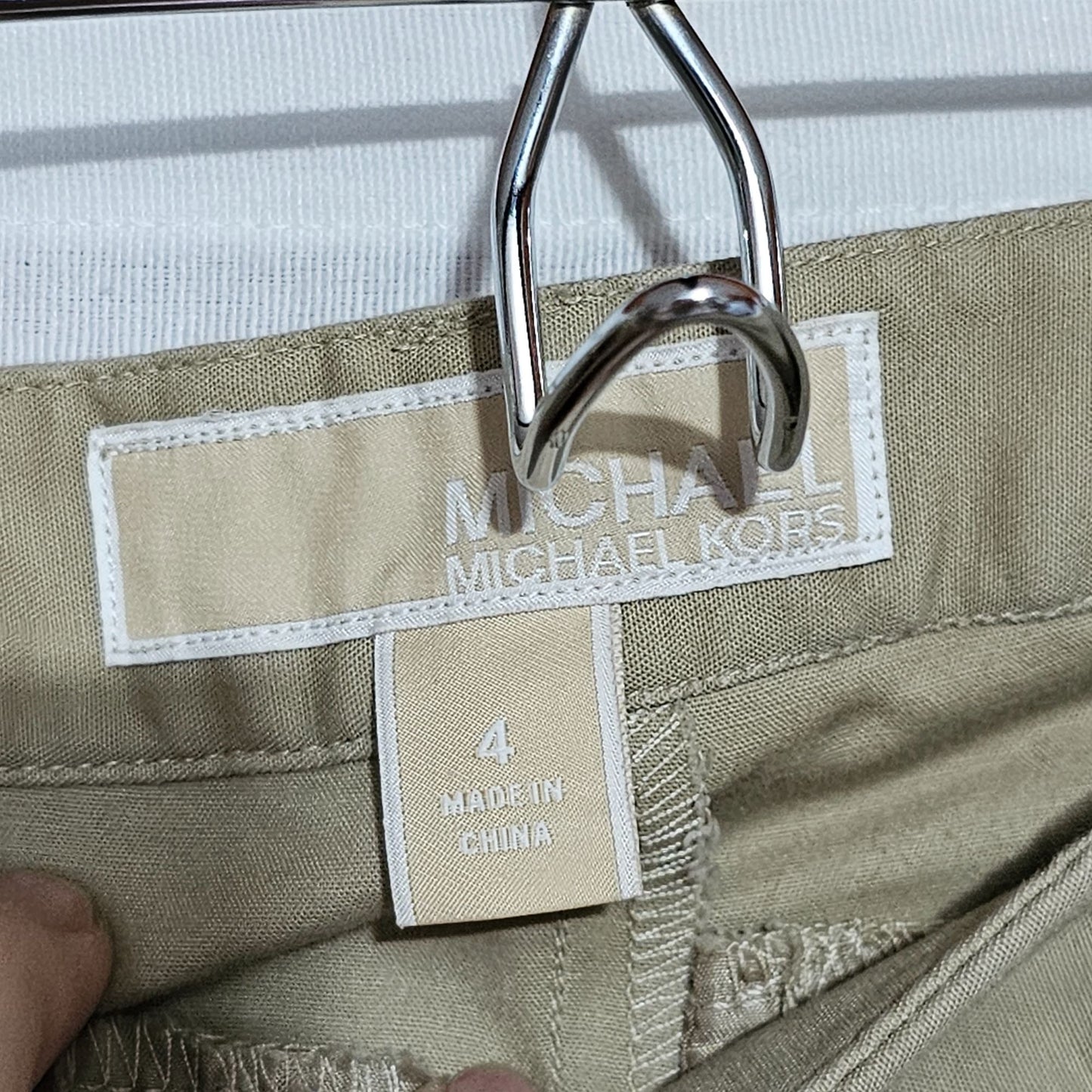 Michael Kors Khaki Taper Leg Dress Pants Size 4