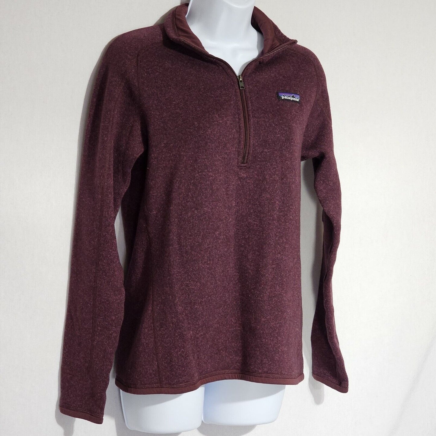 Patagonia Better Sweater 1/4 Zip Fleece Pullover Womens Medium Dark Currant GUC