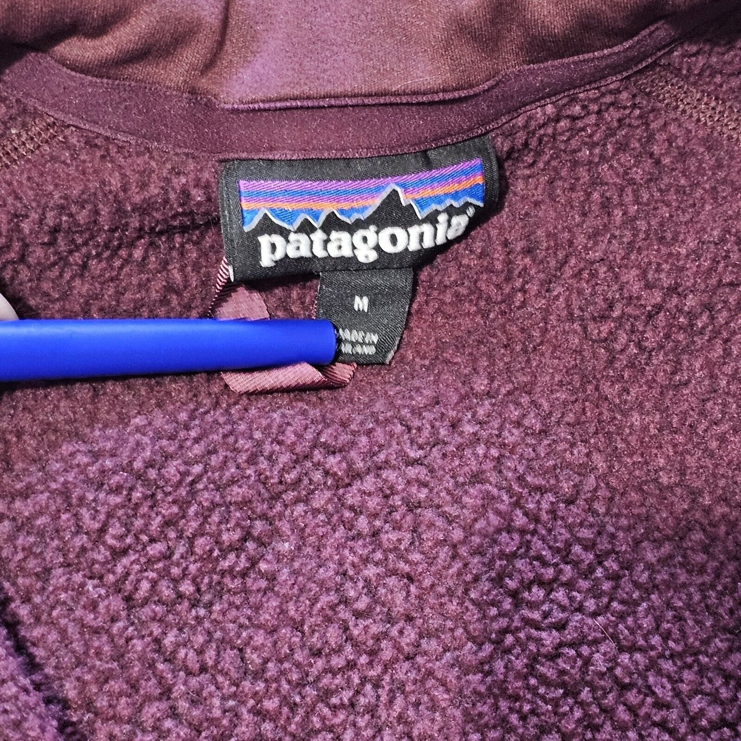 Patagonia Better Sweater 1/4 Zip Fleece Pullover Womens Medium Dark Currant GUC