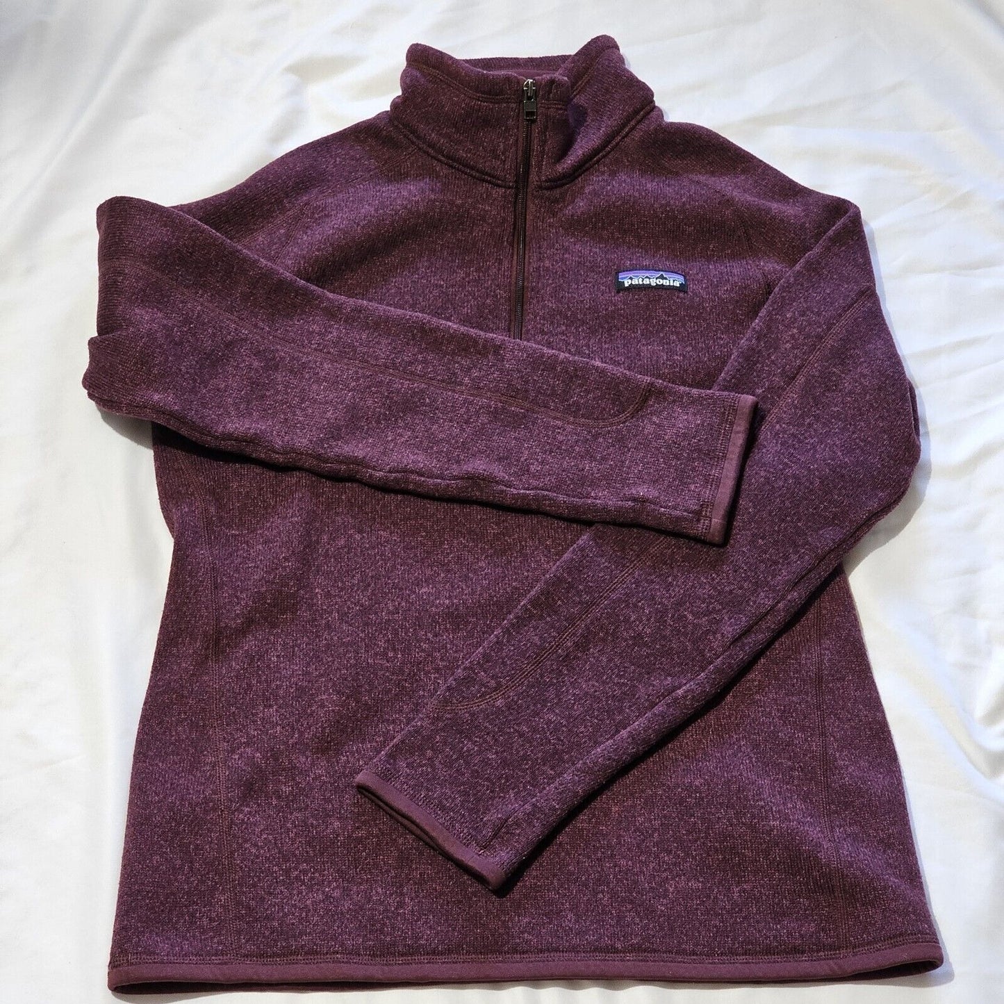 Patagonia Better Sweater 1/4 Zip Fleece Pullover Womens Medium Dark Currant GUC