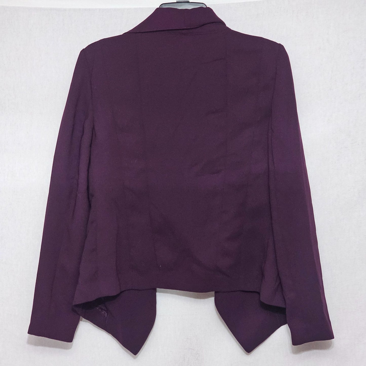 DKNY Womens Deep Purple Waterfall Wavy Open-Front Blazer Jacket Cardigan Size S