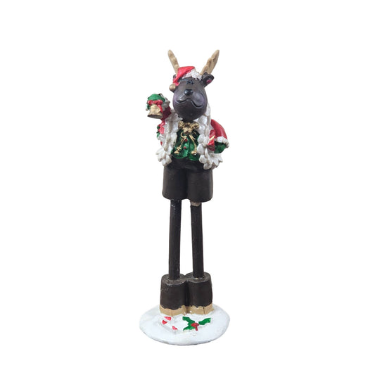 Holiday World Bazaar Resin Reindeer Standing 6 inch Figurine Christmas