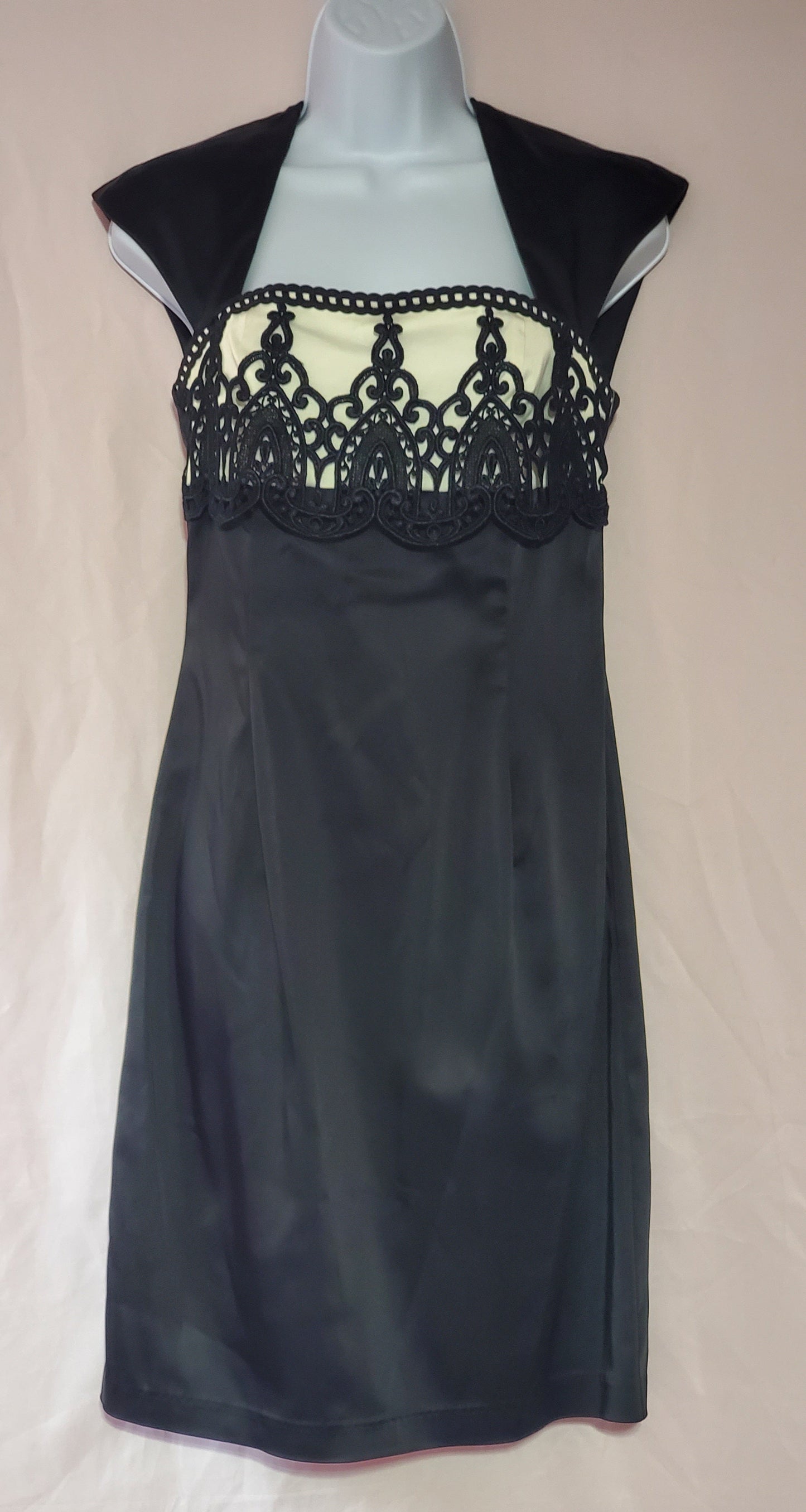 Formal NWT Scott McClintock Black White Prom Wedding Black Tie Event Dress