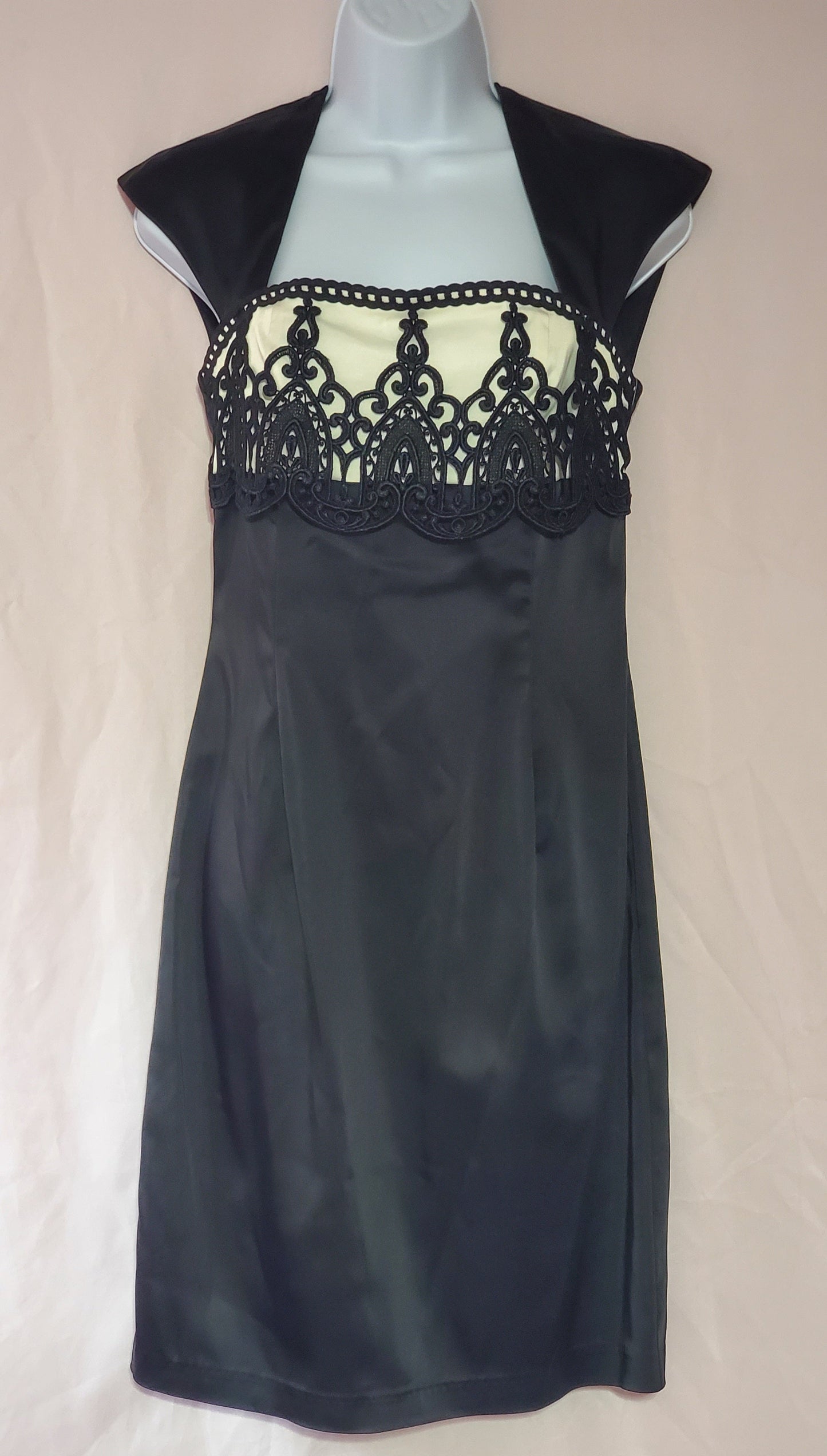 Formal NWT Scott McClintock Black White Prom Wedding Black Tie Event Dress