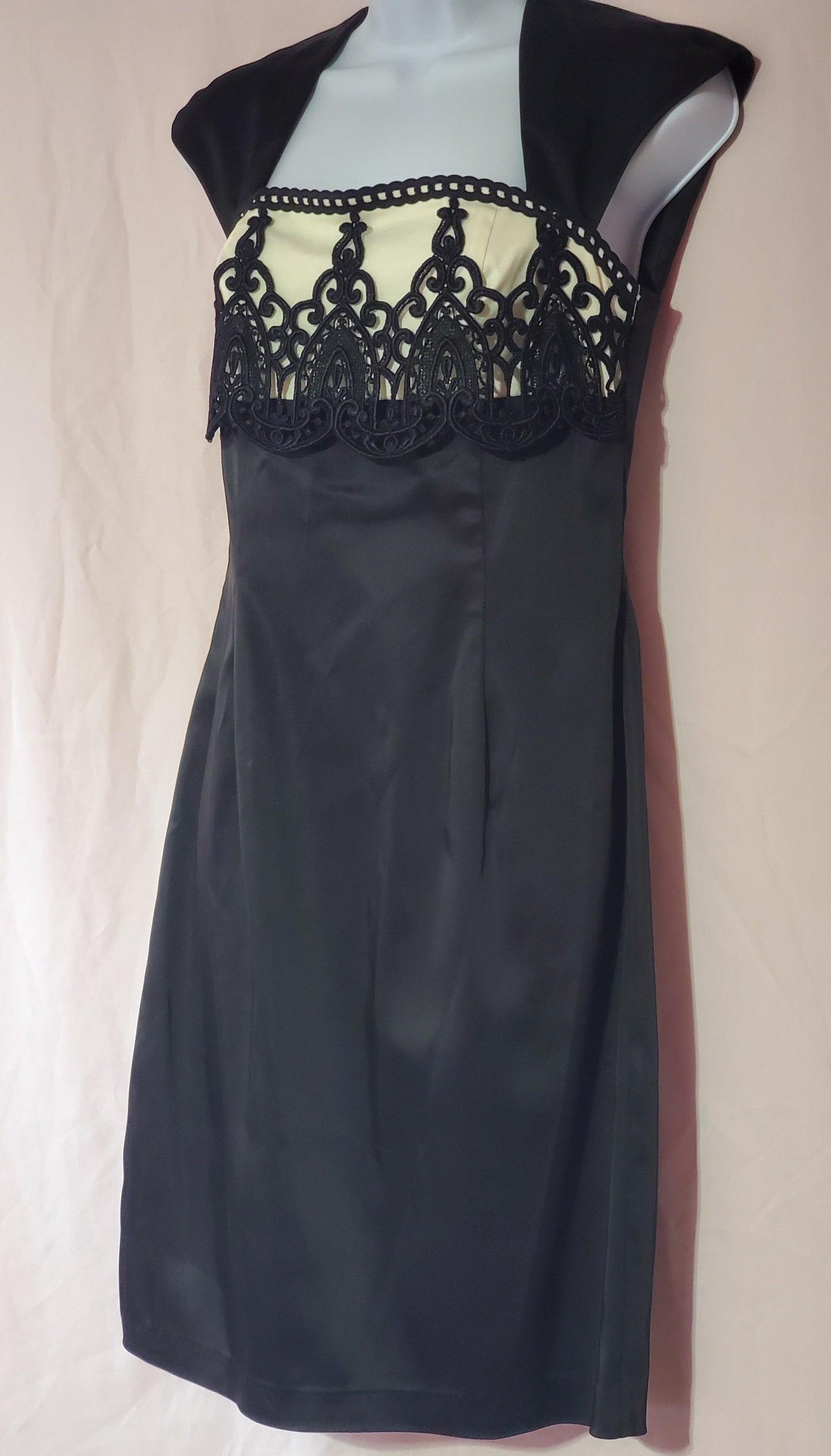 Formal NWT Scott McClintock Black White Prom Wedding Black Tie Event Dress