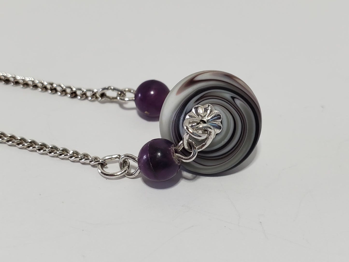 Vintage Sarah Coventry Purple Swirl Necklace