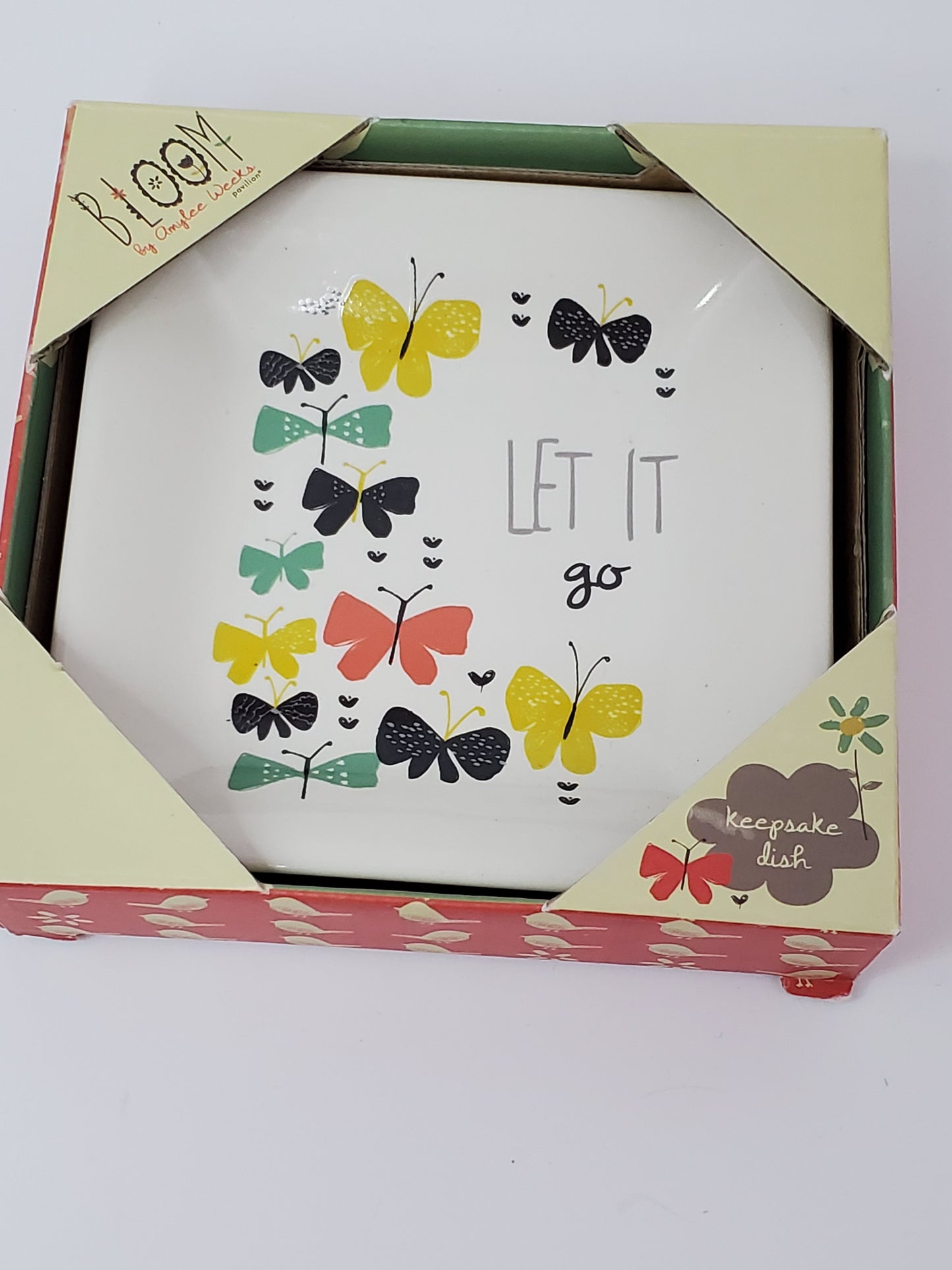 Butterfly Let it Go Trinket Tray Keepsake Dish