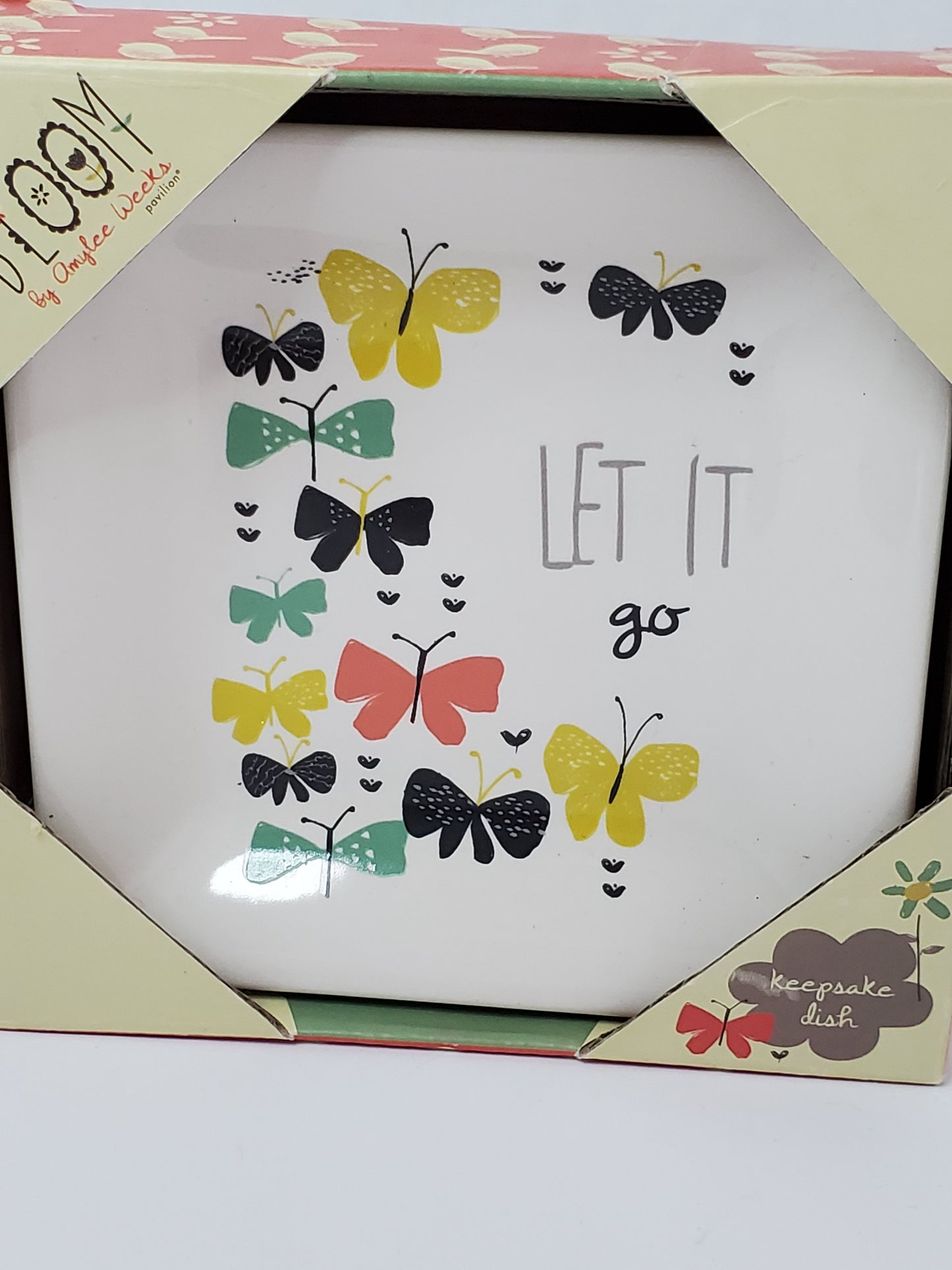 Butterfly Let it Go Trinket Tray Keepsake Dish