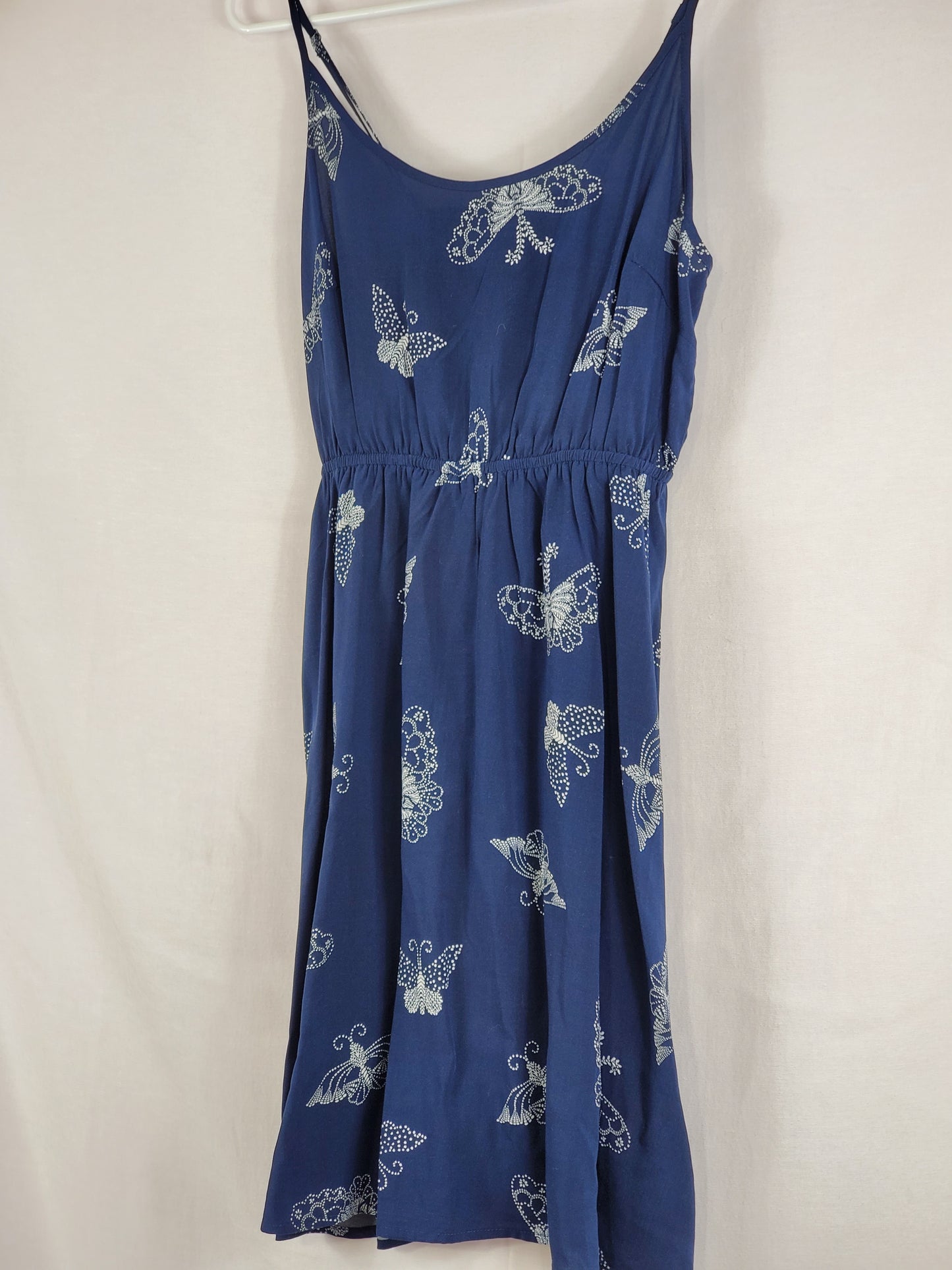 Gap Blue Sundress with White Butterfly Design Size XS