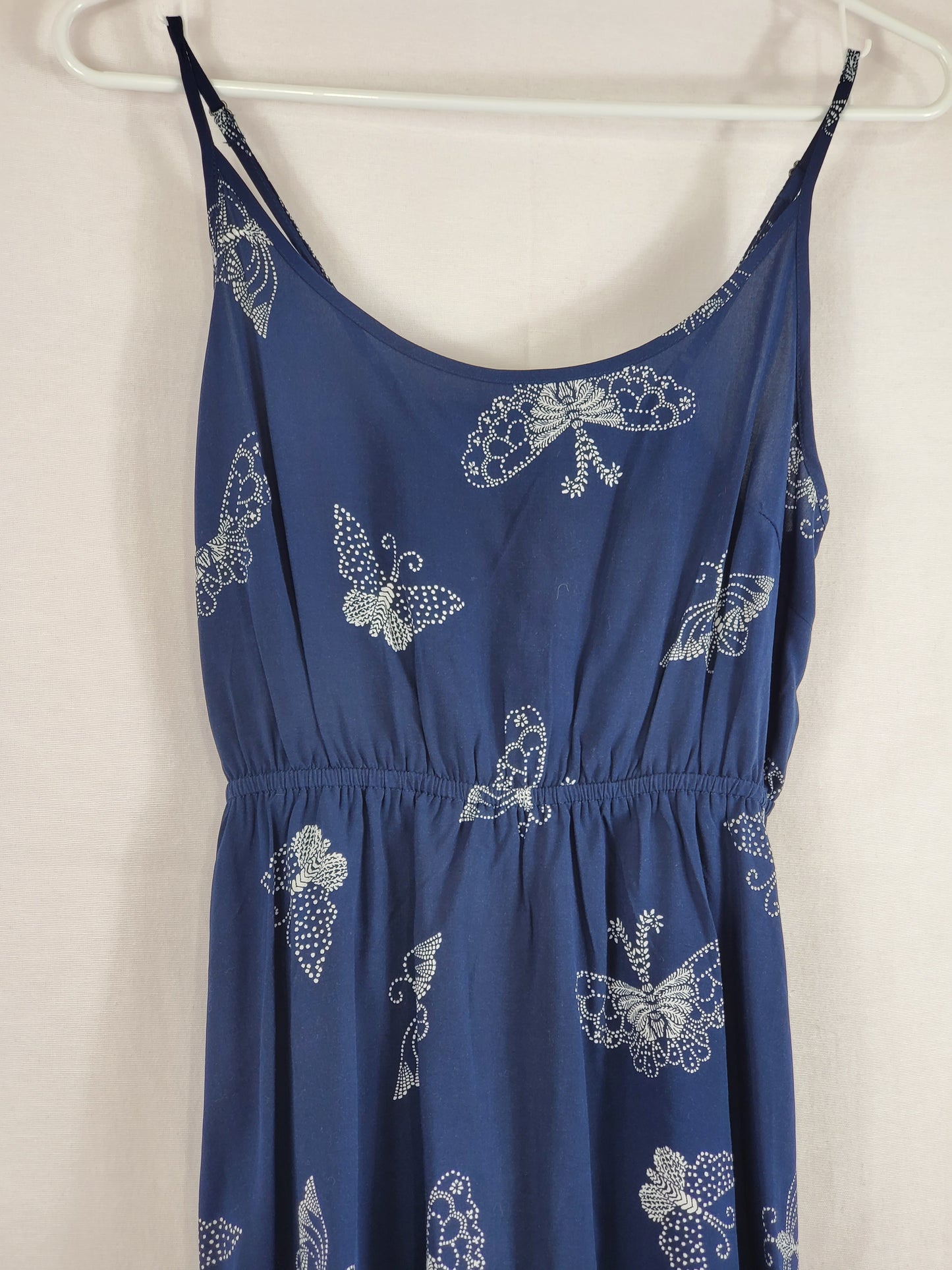 Gap Blue Sundress with White Butterfly Design Size XS